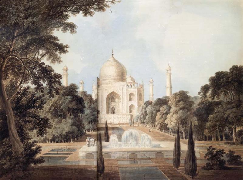 Thomas Daniell South View of the Taj Mahal at Agra Norge oil painting art